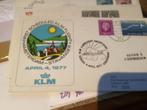 No5383 KLM Amsterdam Stavanger 4-4-1977 klein formaat Heb, Postzegels en Munten, Postzegels | Eerstedagenveloppen, Ophalen, Onbeschreven