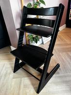Zwarte Stokke Tripp Trapp kinderstoel, Ophalen of Verzenden, Gebruikt, Meegroeistoel