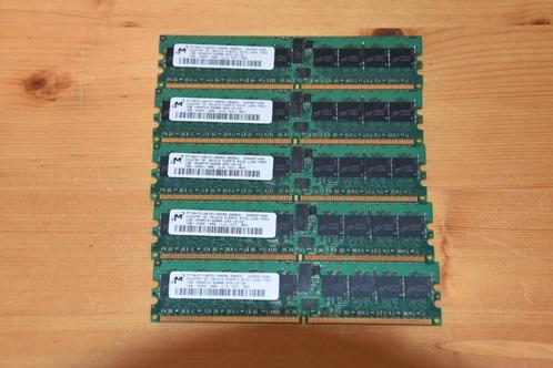 5x M-tec 1GB 1RX4PC2-3200R-333-12-C0 workstation geheugen, Computers en Software, RAM geheugen, Gebruikt, Server, 1 GB of minder