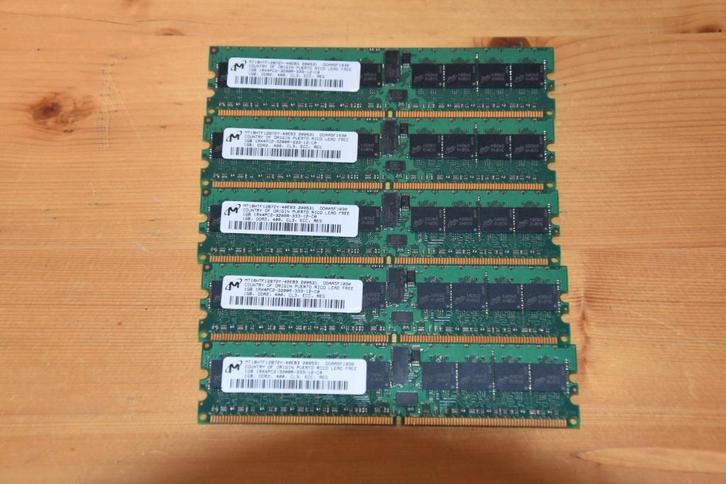 5x M-tec 1GB 1RX4PC2-3200R-333-12-C0 workstation geheugen, Computers en Software, RAM geheugen, Gebruikt, Server, 1 GB of minder