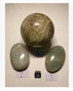 3 x groene Maansteen Garnieriet: Bol, Handsteen, Nieuw, Ophalen of Verzenden, X, X