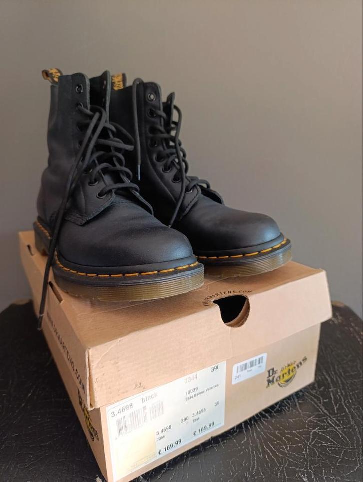 Dr. Martens Pascal - Maat 40 - soft leather-bijna nieuw!, Kleding | Dames, Schoenen, Zo goed als nieuw, Lage of Enkellaarzen, Zwart