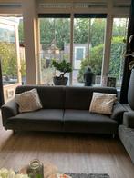 Bankstel met twee stoelen in donkergrijs, Huis en Inrichting, Ophalen, Gebruikt