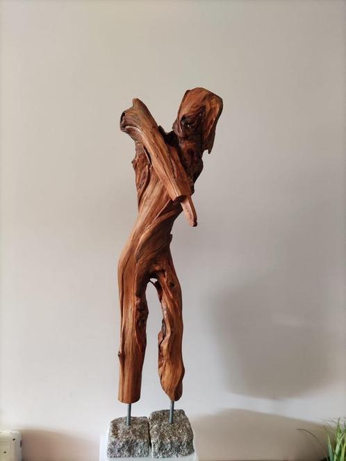 Houten sculptuur / beeld, Antiek en Kunst, Kunst | Beelden en Houtsnijwerken, Ophalen of Verzenden