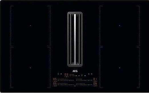 kookplaat met afzuiging, Witgoed en Apparatuur, Kookplaten, Zo goed als nieuw, Inbouw, Inductie, 4 kookzones, Energieklasse A of zuiniger