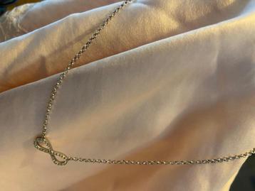 Zinzi zilveren ketting, Infinity wit met Zirkonia beschikbaar voor biedingen