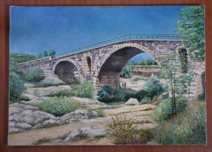 G.J. Kuiper (1926-2013) - Pont Julien, Antiek en Kunst, Kunst | Schilderijen | Klassiek, Ophalen