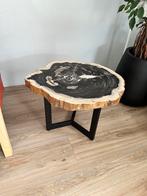 prachtige bijzettafel van versteendhout, petrified wood, Ophalen of Verzenden, Fossiel