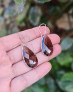 Rookkwarts Oorbellen Mahina - Echt Zilver, Hangers, Bruin, Info@lavicollection.com, Nieuw