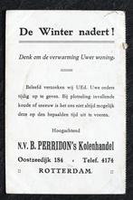 Reclame B. Perridon's Kolenhandel, Rotterdam + Gerstenhauer, Verzenden, Voor 1920, Ongelopen, Ambachten of Beroep