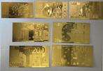 Euro biljetten plastic goud, Postzegels en Munten, Bankbiljetten | Europa | Eurobiljetten, Ophalen of Verzenden
