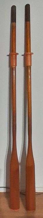 Roeiriemen/Roeispanen/Peddels 1.75mtr lang mooi gelakt hout., Watersport en Boten, Peddels, Ophalen, Zo goed als nieuw, Enkelbladige peddel