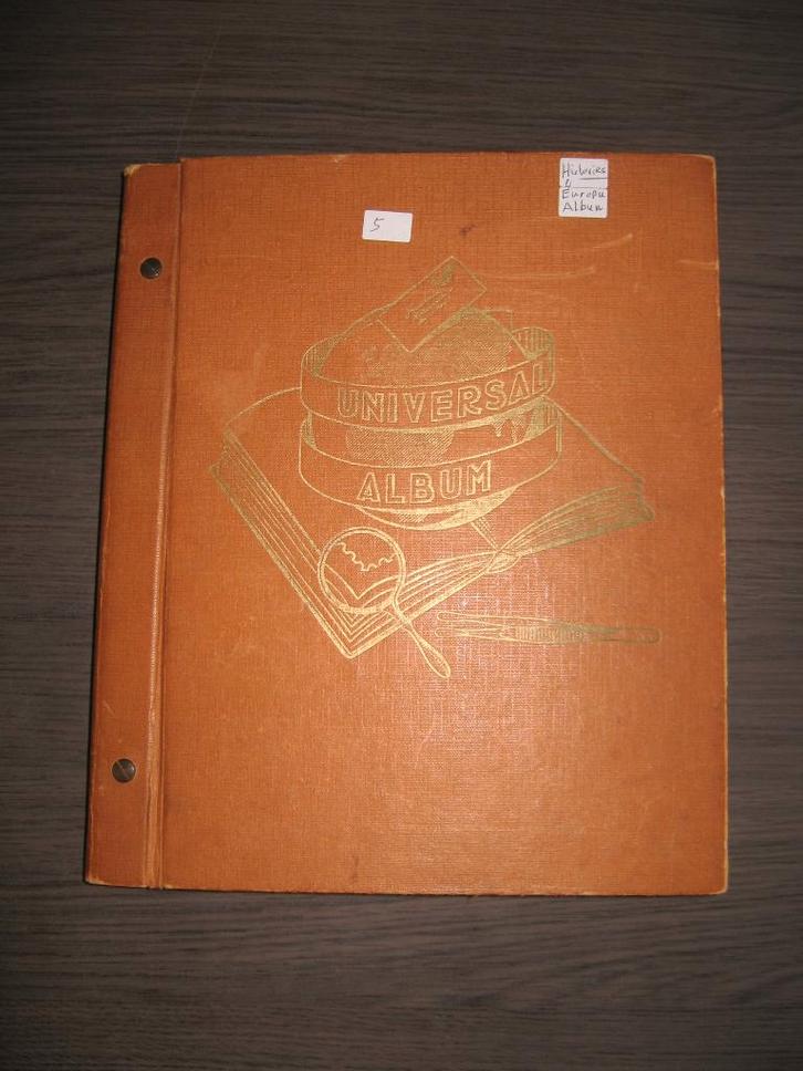 Verzameling Wereld in heel oud album., Postzegels en Munten, Postzegels | Volle albums en Verzamelingen, Nederland en Buitenland