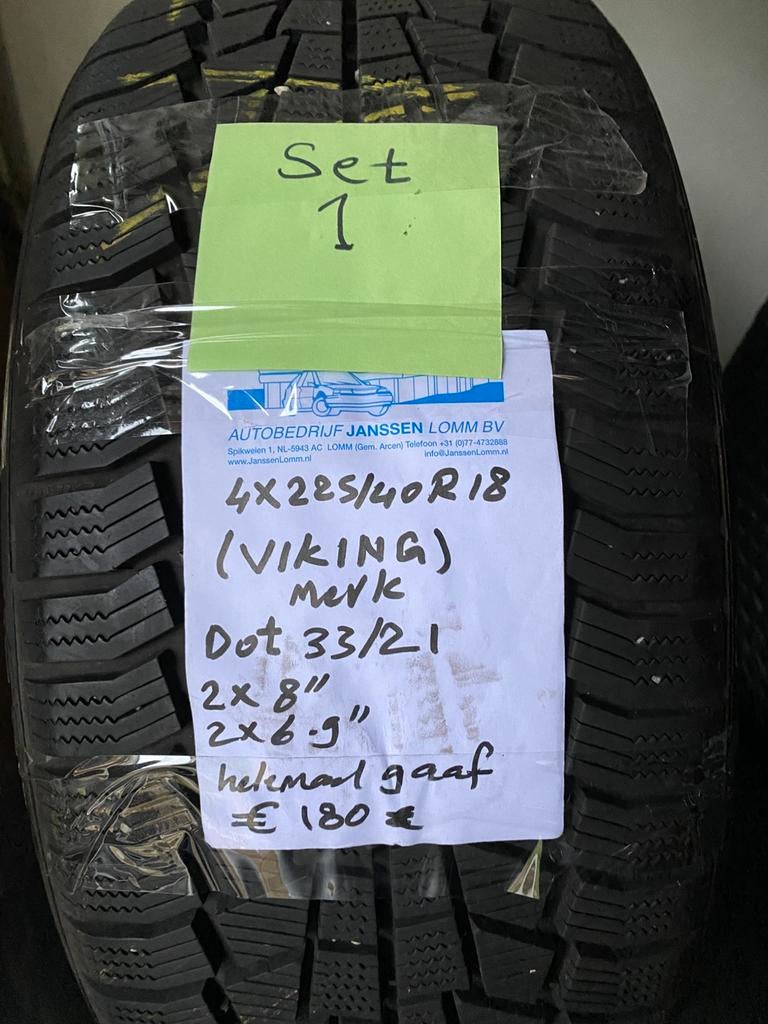 2 x setjes winterbanden 225/40 R18 verschillende merk, Auto-onderdelen, Banden en Velgen, Ophalen, 18 inch, Gebruikt, Winterbanden