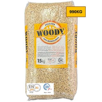 990kg Houtpellets, houtkorrels, pellets, pelletkorrels  beschikbaar voor biedingen