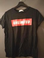 T-shirt unlimited, Zwart, Maat 42/44 (L), Ophalen of Verzenden, Zo goed als nieuw