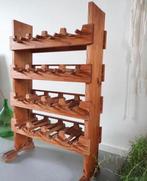 Prachtig oud Vintage Pine houten 70’s WIJNREK, Ophalen, Gebruikt, 5 tot 15 flessen, 75 cm of meer