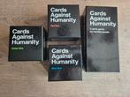 Cards Against Humanity Spel, Basisspel + 3 uitbreidingen, Ophalen of Verzenden, Zo goed als nieuw