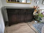 antiek donker eiken dressoir, Gebruikt, 150 tot 200 cm, Eikenhout, Met deur(en)