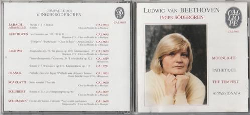 Beethoven-Moonlight/Pathetique/Tempest-Inger Södergren-1992, Cd's en Dvd's, Cd's | Klassiek, Zo goed als nieuw, Orkest of Ballet