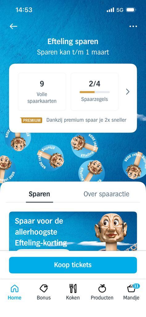 AH Efteling kortingskaarten, Verzamelen, Supermarktacties, Ophalen