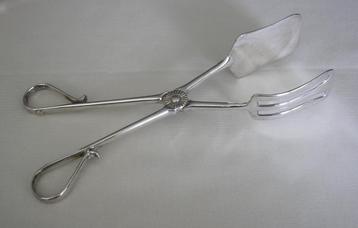 SALE: Serveertang/gebaktang/petit fours tang, verzilverd  beschikbaar voor biedingen
