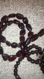 Ketting natuurlijk ban robijn, Ophalen of Verzenden, Zilver