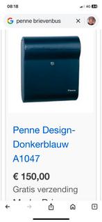 Penne design brievenbus blauw, Ophalen of Verzenden, Gebruikt, Kunststof, Wandbrievenbus