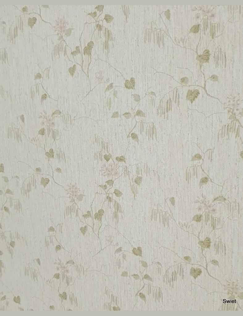 13937 Vintage jaren 70 behang met takjes op jutelook  swiet, Huis en Inrichting, Stoffering | Behang, Ophalen of Verzenden, 50 tot 75 m²