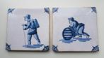 Antieke mooie tegeltjes, 10,5 bij 10,5 cm., Ophalen of Verzenden