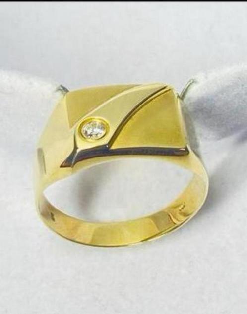 Gouden ring - zegelring - 14 karaat, Sieraden, Tassen en Uiterlijk, Ringen, Zo goed als nieuw, Goud, Ophalen of Verzenden