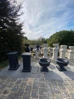 De laatste 2 zwarte italiaanse zuilen & bloempotten OP=OP, Tuin en Terras, Tuinvazen, Ophalen, Nieuw