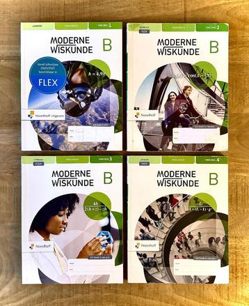 Moderne Wiskunde VWO B Deel 1, 2, 3, 4 Leerboeken 12e editie beschikbaar voor biedingen