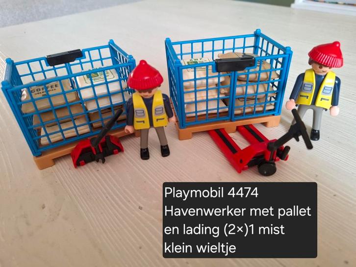 Playmobil 4474 Havenwerker met pallet en lading (2)1, Kinderen en Baby's, Speelgoed | Playmobil, Zo goed als nieuw, Ophalen of Verzenden