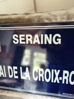 GROOT ZWAAR OUD EMAILLE STRAATNAAM BORD LUIK LIEGE 55X35 CM, Ophalen of Verzenden