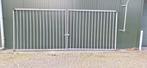 Dubbele Gegalvaniseerde Poort. 4,9 meter breed 2 meter hoog, Tuin en Terras, Ophalen, IJzer