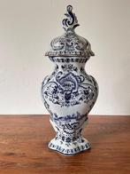 Vaas / Dekselvaas - Delfts Blauw Aardewerk handgeschilderd, Ophalen of Verzenden