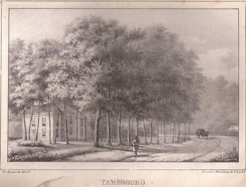Utrecht De Bilt Tameroord Litho Soeterik 1829, Antiek en Kunst, Kunst | Etsen en Gravures, Ophalen of Verzenden
