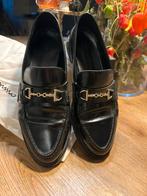 Massimo Dutti Leren Loafers Maat 39 - Smalle Voet, Ophalen of Verzenden, Gedragen, Zwart, Instappers
