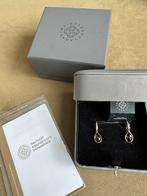 14kt Gouden Oorbellen Rookkwarts & Diamant, Sieraden, Tassen en Uiterlijk, Oorbellen, Hangers, Bruin, Nieuw, Ophalen of Verzenden