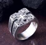 Heren stalen kruis ring, Sieraden, Tassen en Uiterlijk, Ringen, 20 of groter, IJzer of Staal, Heer, Nieuw