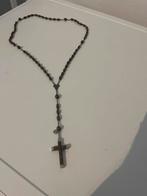 Zeer oude houten Kralen Ketting met Kruisje, Ophalen of Verzenden