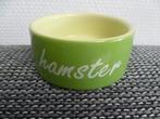 Groen voer bakje etensbak 8 cm met Tekst HAMSTER nieuw, Ophalen of Verzenden, Nieuw, Voerbakje