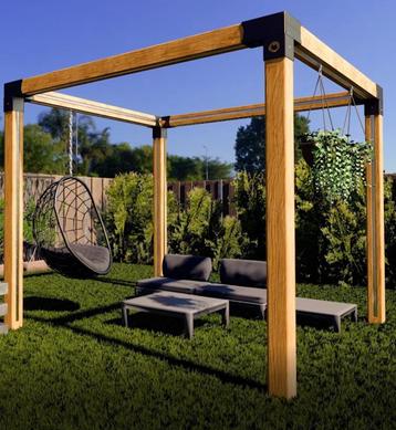 pergola douglas pakket met hoeksteunen evt met vliegtuigrail beschikbaar voor biedingen