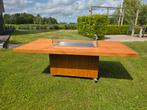 Tuintafel met gashaard 200x100x75cm., Ophalen, Zo goed als nieuw, Rechthoekig, Hout