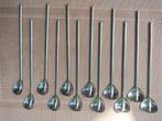 12 stuks RVS Sorbetlepel en tegelijk rietje!! Merk: Esmeyer, Ophalen of Verzenden, Zo goed als nieuw, Rvs of Chroom, Los bestek