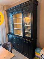 Zwarte buffetkast - 182x220x45 cm, Huis en Inrichting, Kasten | Buffetkasten, Ophalen, Gebruikt, 200 cm of meer, 150 tot 200 cm