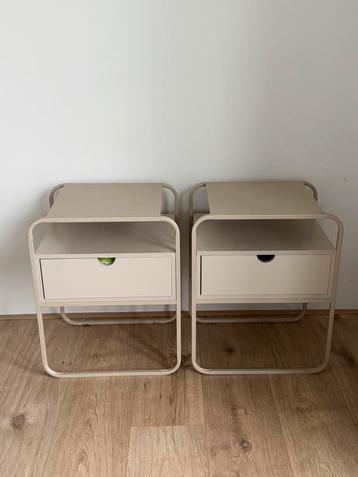 2 Beige Japandi Nachtkastjes - Zo Goed Als Nieuw! beschikbaar voor biedingen