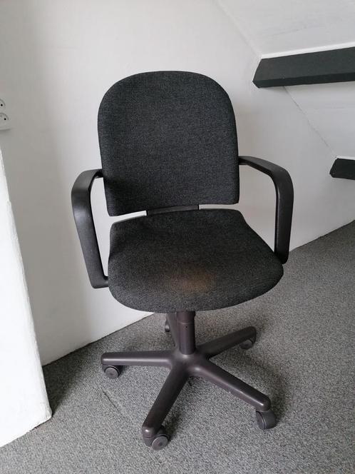 Verstelbare bureaustoel grijs bruin, Huis en Inrichting, Bureaustoelen, Gebruikt, Bureaustoel, Grijs, Ophalen