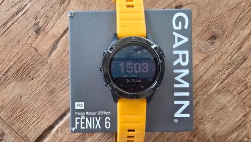 Garmin Fenix 6 Pro Zwart – 47mm – incl. accesoires, Sieraden, Tassen en Uiterlijk, Sporthorloges, Zo goed als nieuw, Android, Zwart